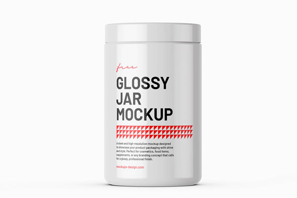 Free glossy-cosmetic-jar-mockup PSD Template