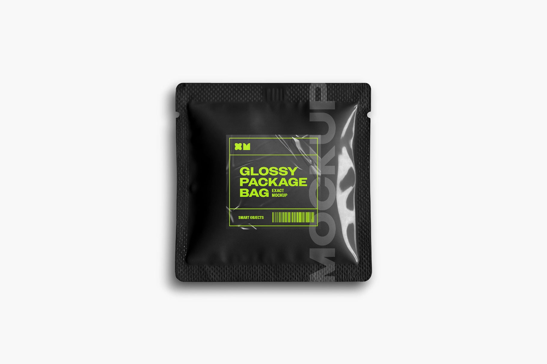 Free Glossy Sachet Bag Mockup PSD Template