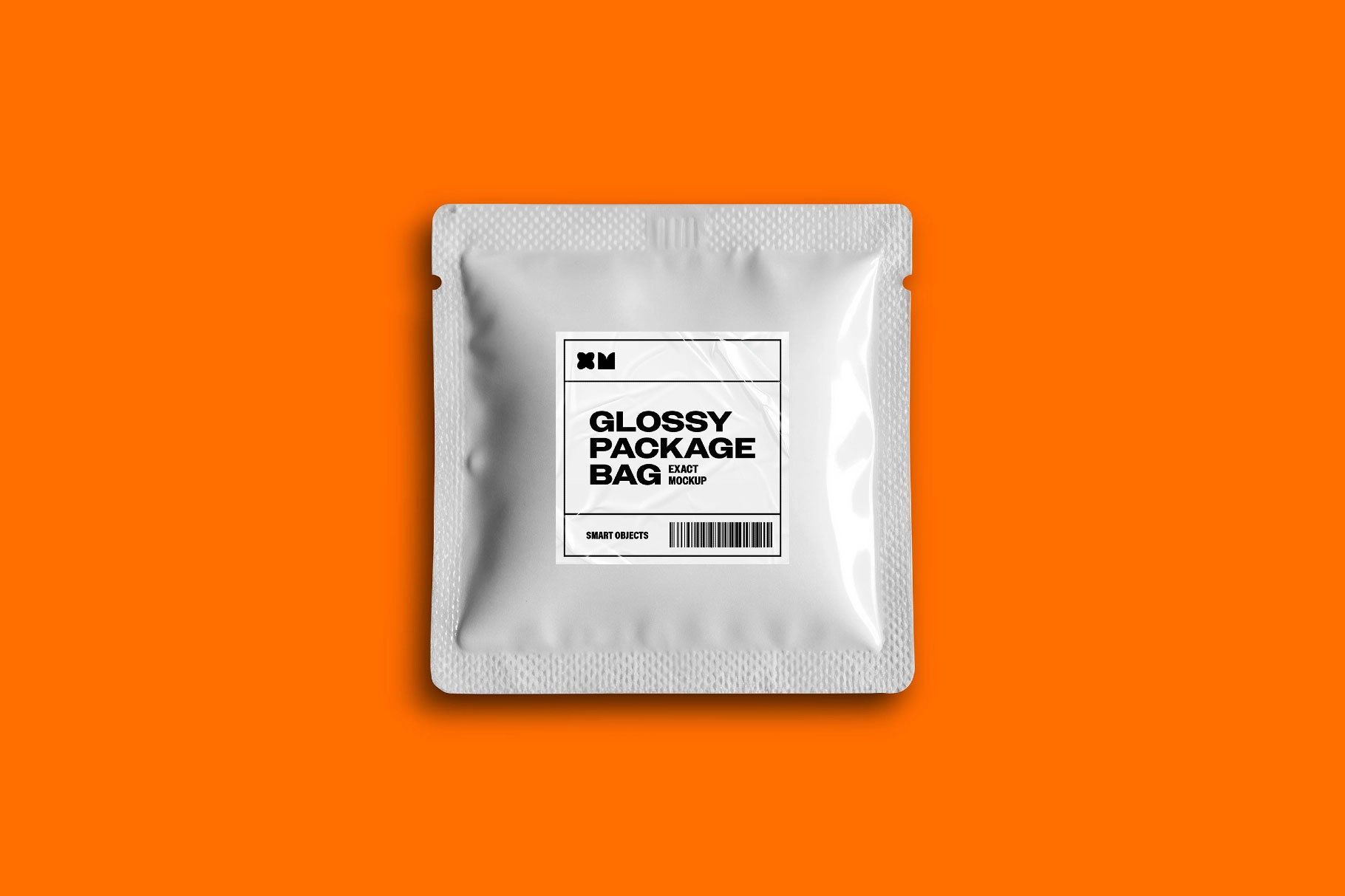 Free Glossy Sachet Bag Mockup PSD Template
