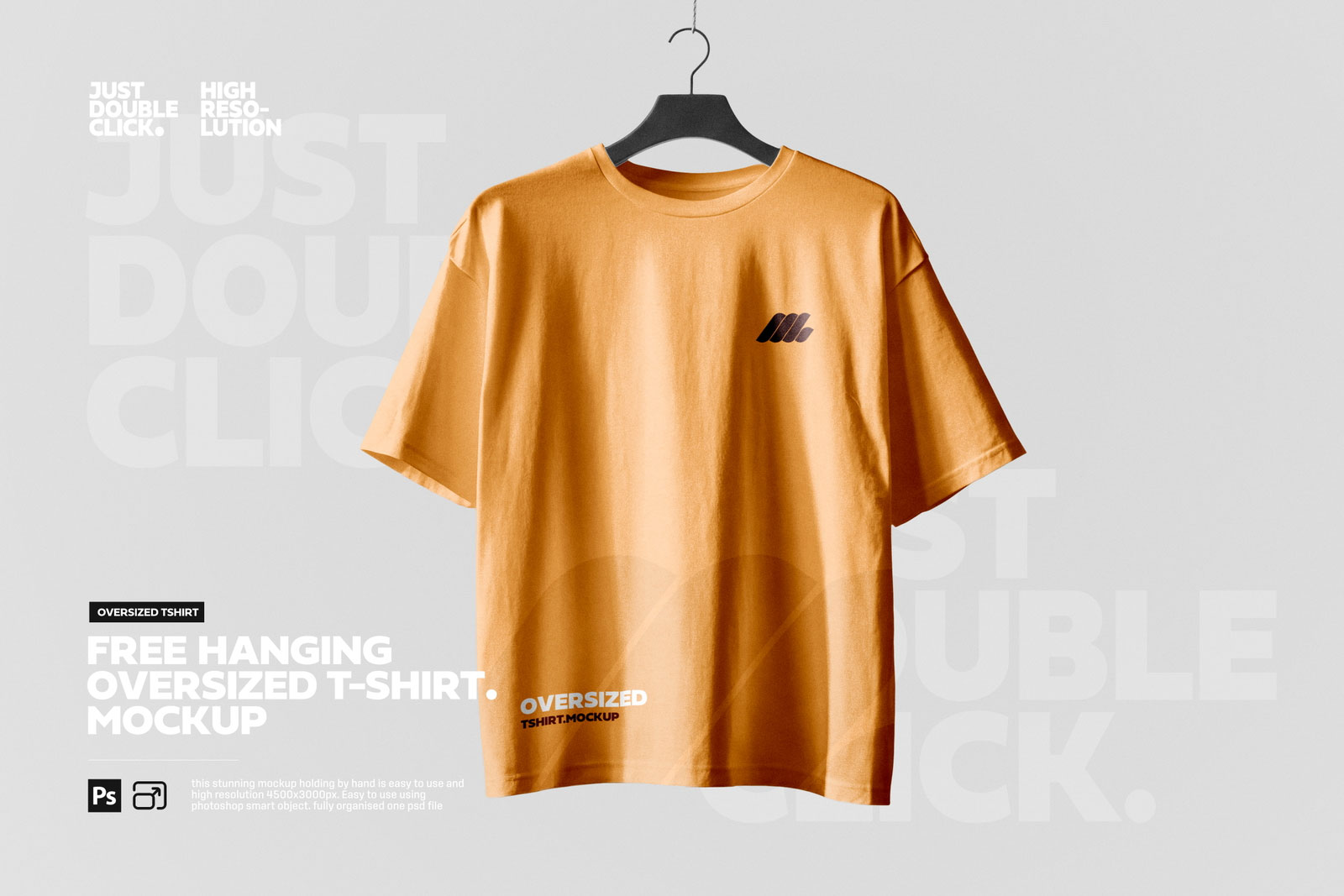 Free Hanging Oversized T-Shirt Mockup PSD Template