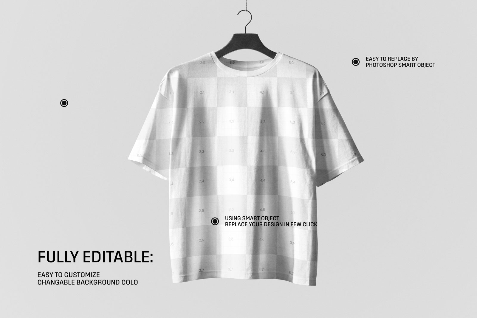 Free Hanging Oversized T-Shirt Mockup PSD Template