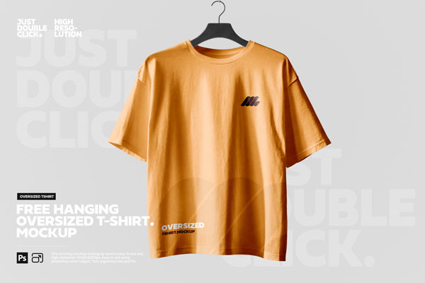 Free Hanging Oversized T-Shirt Mockup PSD Template