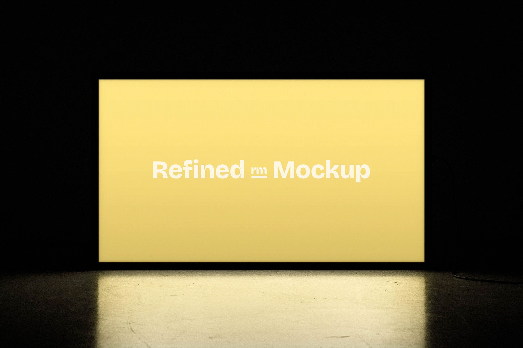 Free Horizontal Lightbox Screen Mockup PSD Template