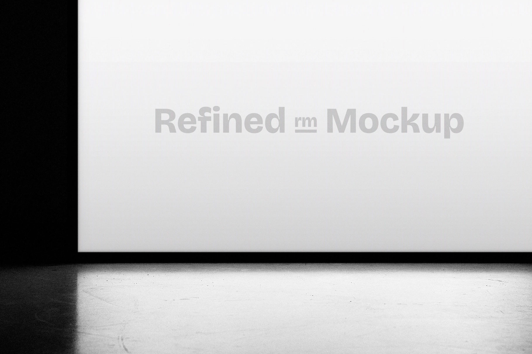 Free Horizontal Lightbox Screen Mockup PSD Template