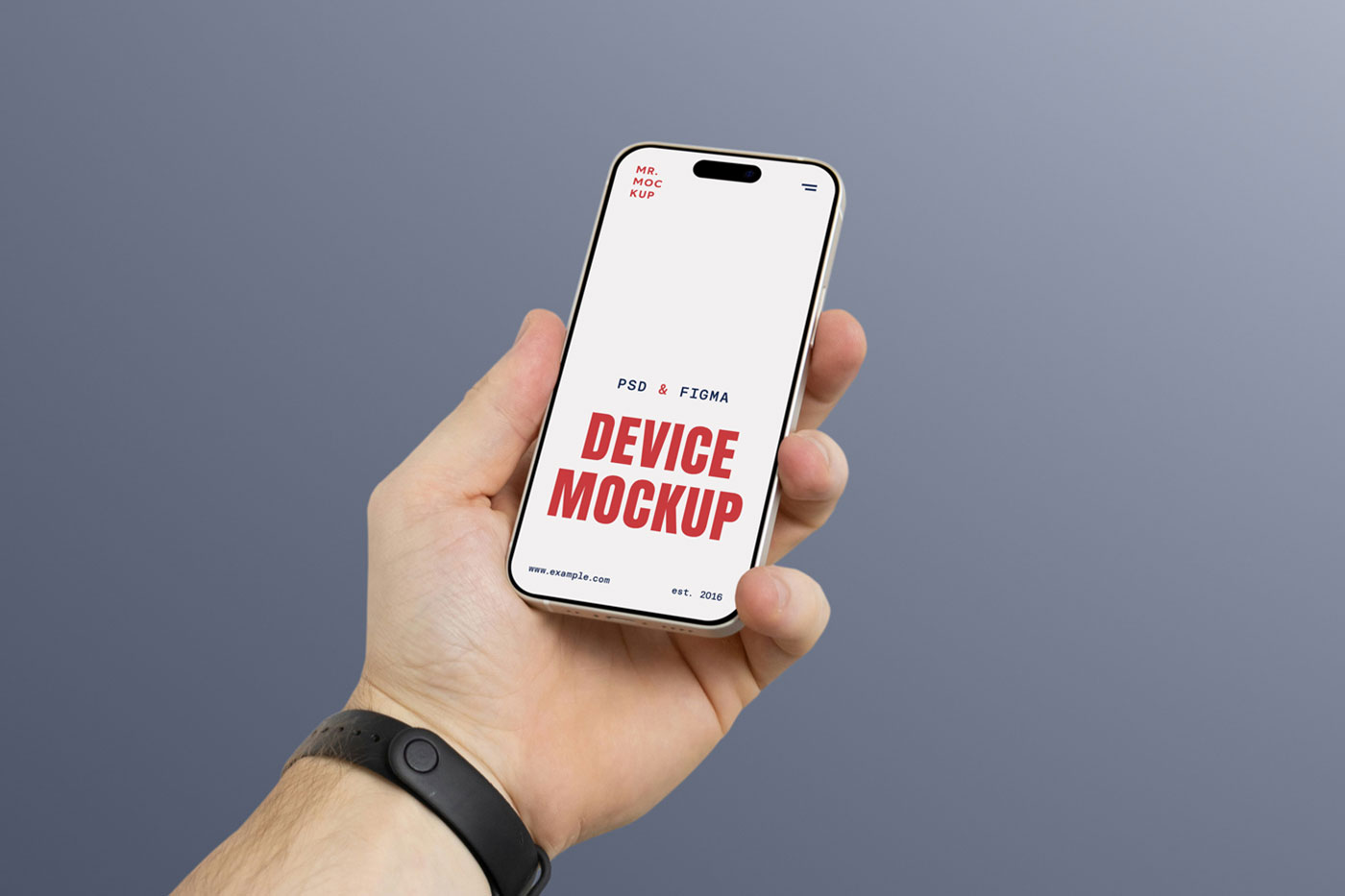 Free iPhone 16 Pro Mockup PSD Template