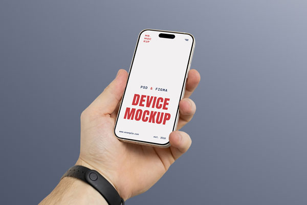 Free iPhone 16 Pro Mockup PSD Template