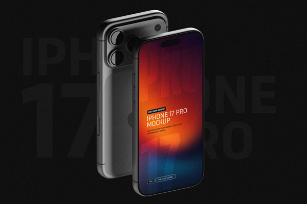 Free iPhone 17 Pro Mockup PSD Template