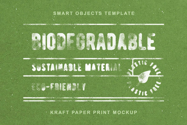 Free Kraft Paper Print Mockup PSD Template