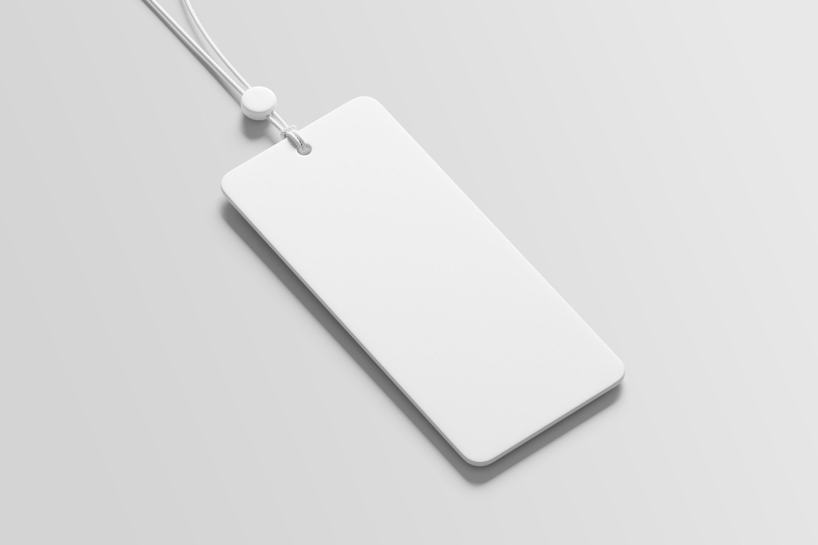 Free Label Tag Mockup Perspective View PSD Template
