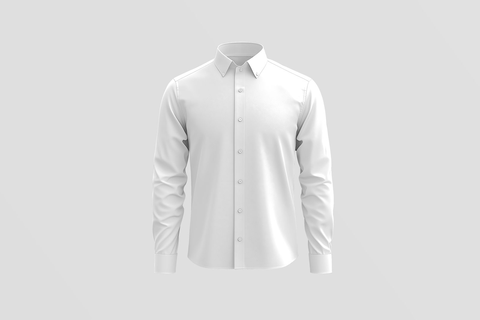Free Long Sleeve Formal Dress Shirt Mockup PSD Template