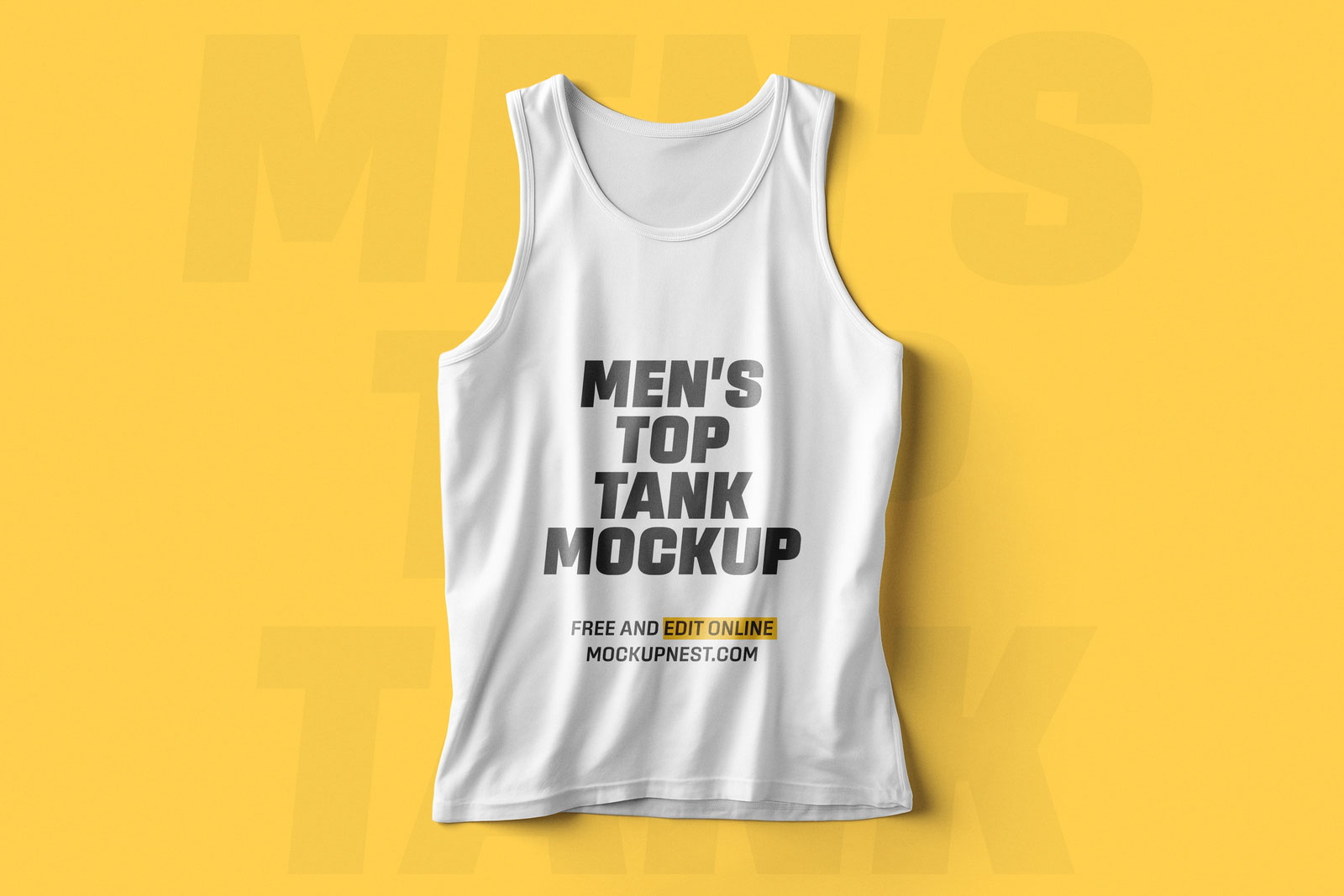 Free Mens Top Tank Mockup PSD Template