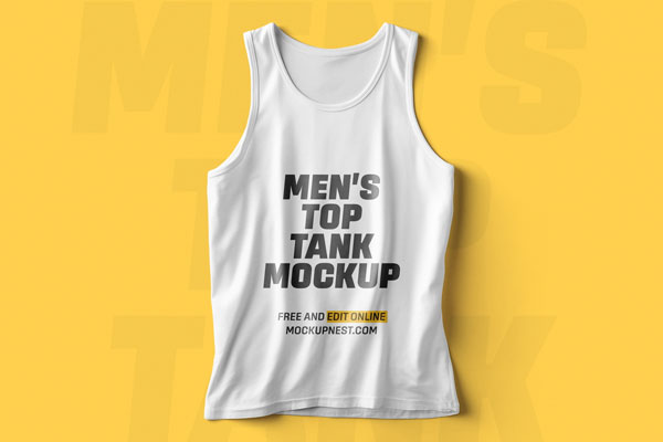 Free Mens Top Tank Mockup PSD Template