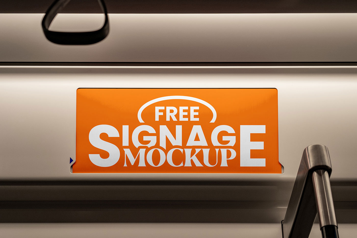 Free Metro Advert Sign Mockup PSD Template