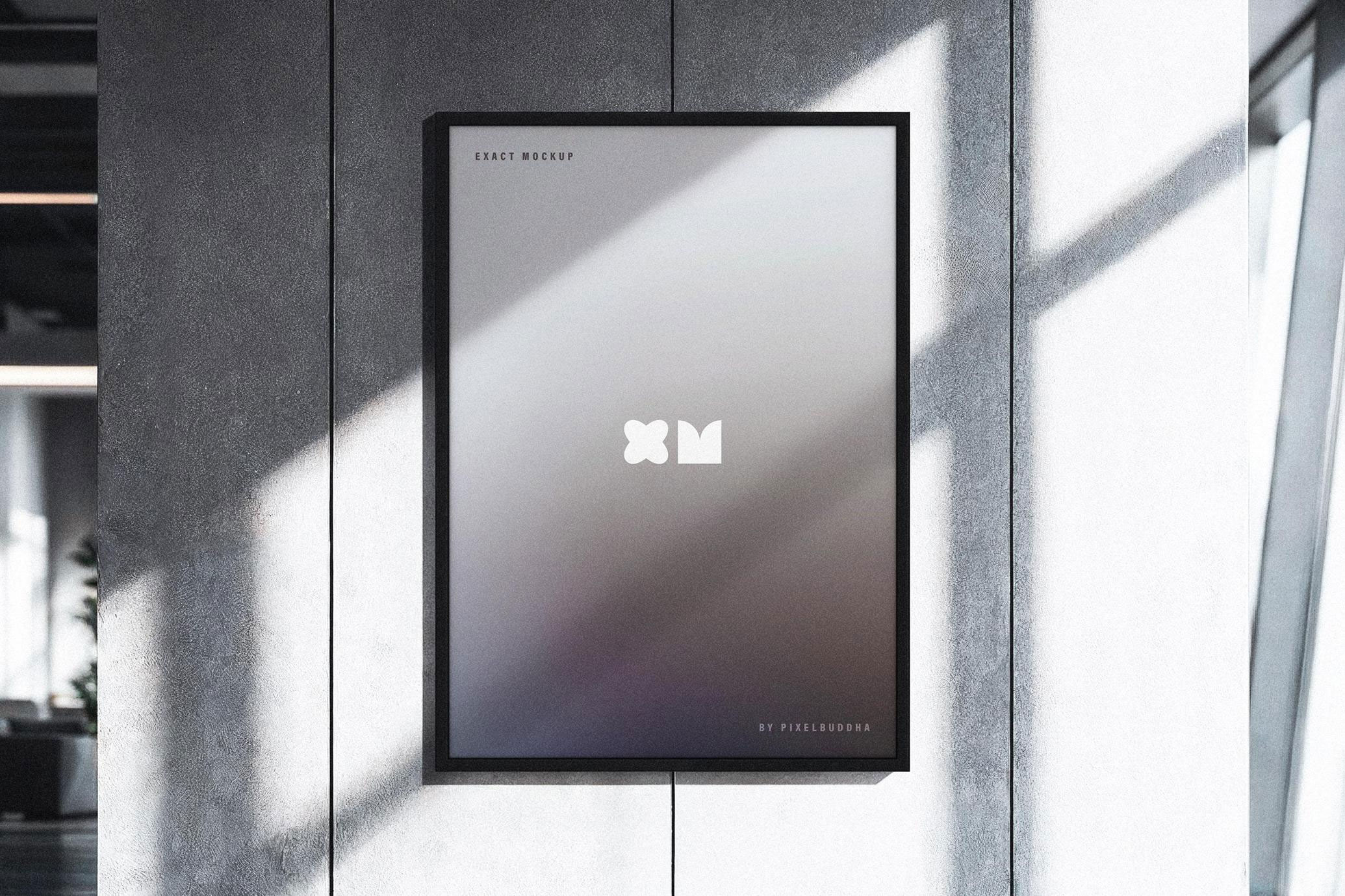 Free Office Poster Mockup PSD Template