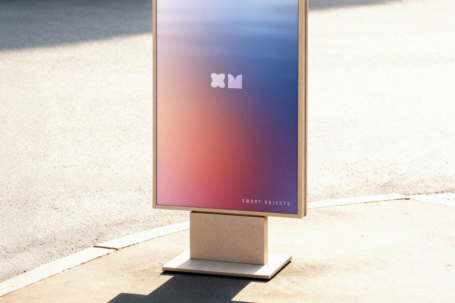 Free Outdoor Vertical Billboard Mockup PSD Template
