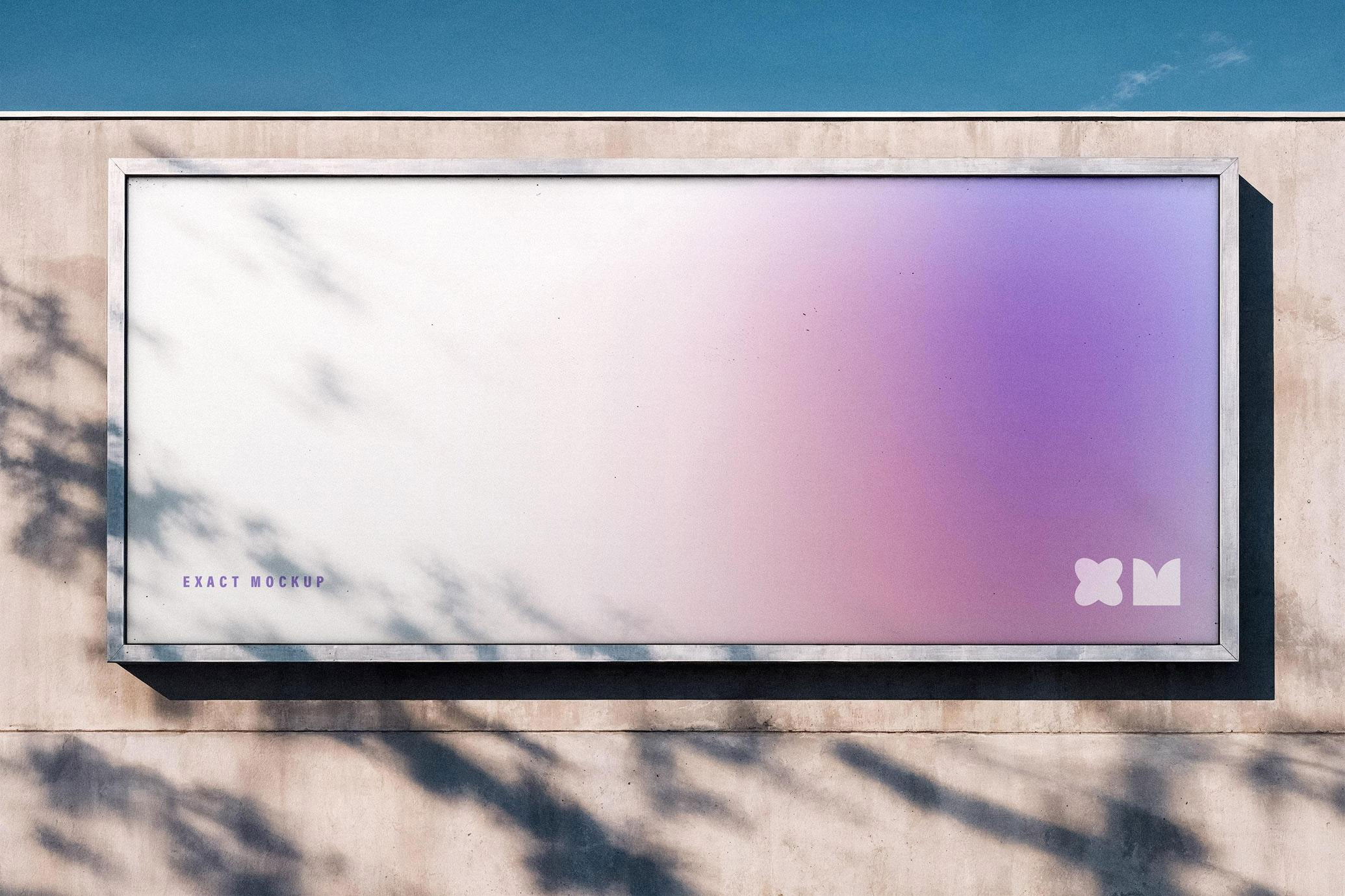 Free Outdoor Wall Billboard Mockup PSD Template