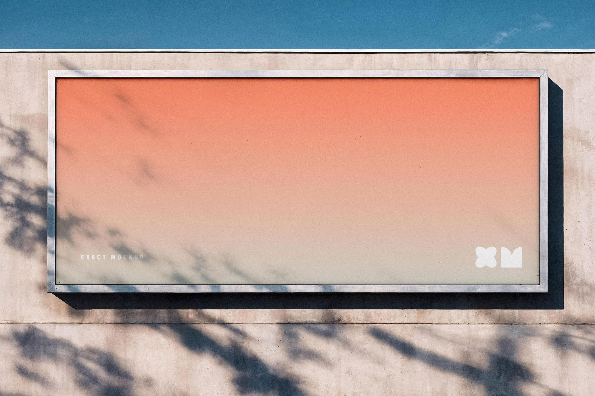 Free Outdoor Wall Billboard Mockup PSD Template