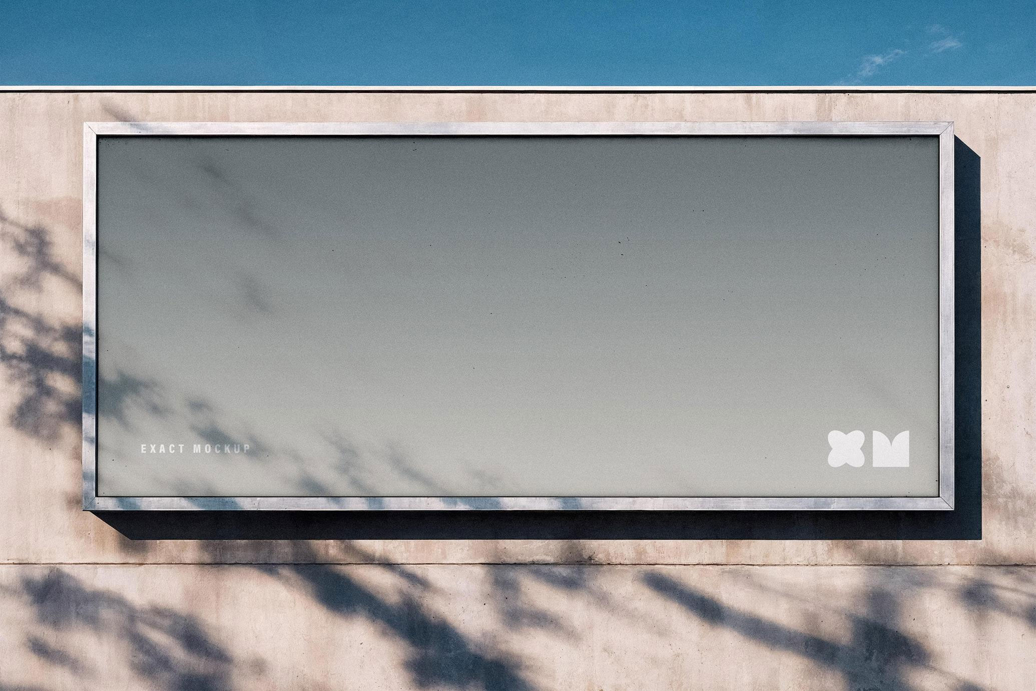 Free Outdoor Wall Billboard Mockup PSD Template