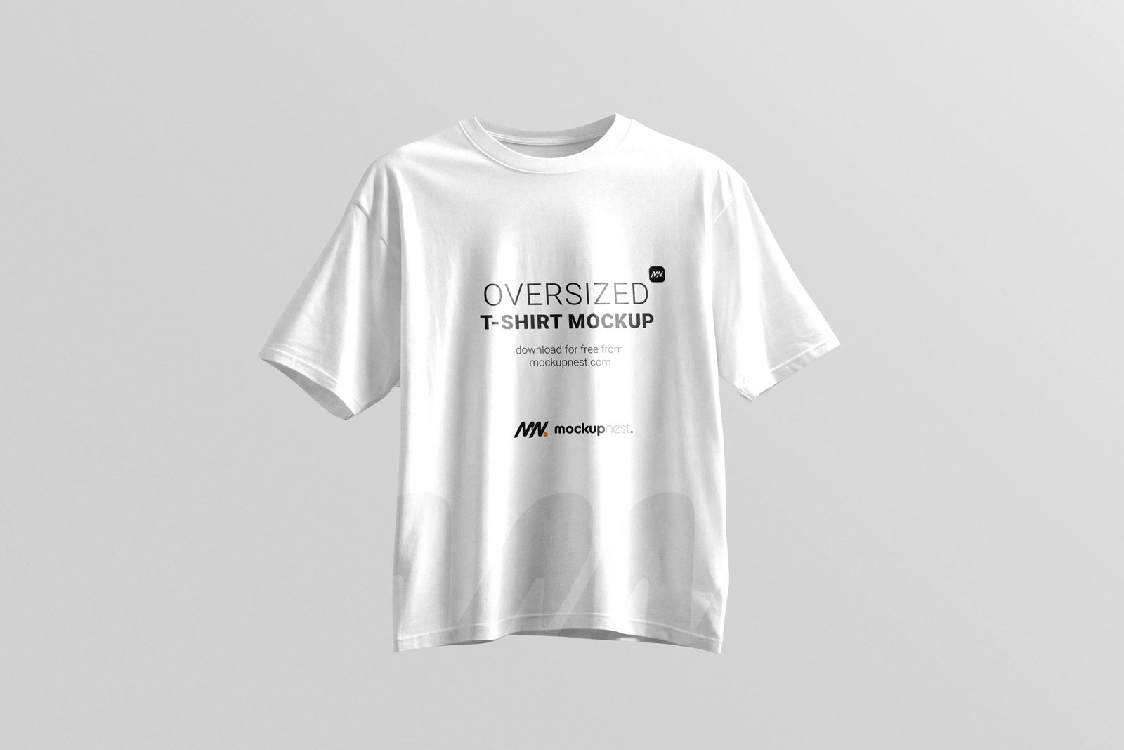 Free Oversized T-Shirt Front and Back Mockup PSD Template
