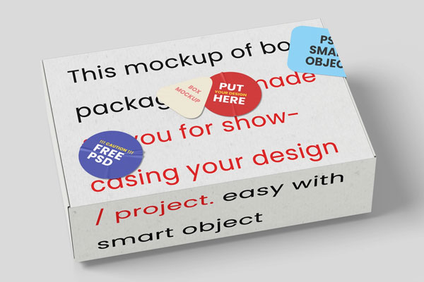 Free Packaging Box Mockup PSD Template