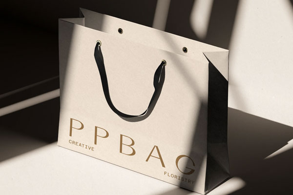 Free Paper Bag Mockup with Shadow Overlay PSD Template
