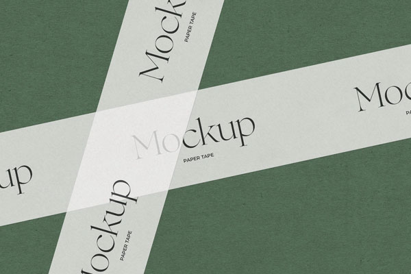 Free Paper Tape Mockup PSD Template