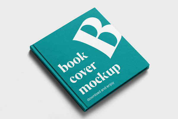 Free Perspective Lying Book Mockup PSD Template