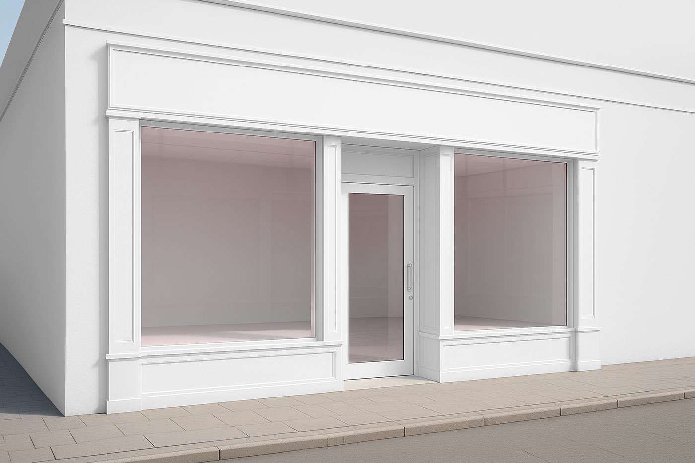 Free Perspective Storefront Mockup PSD Template