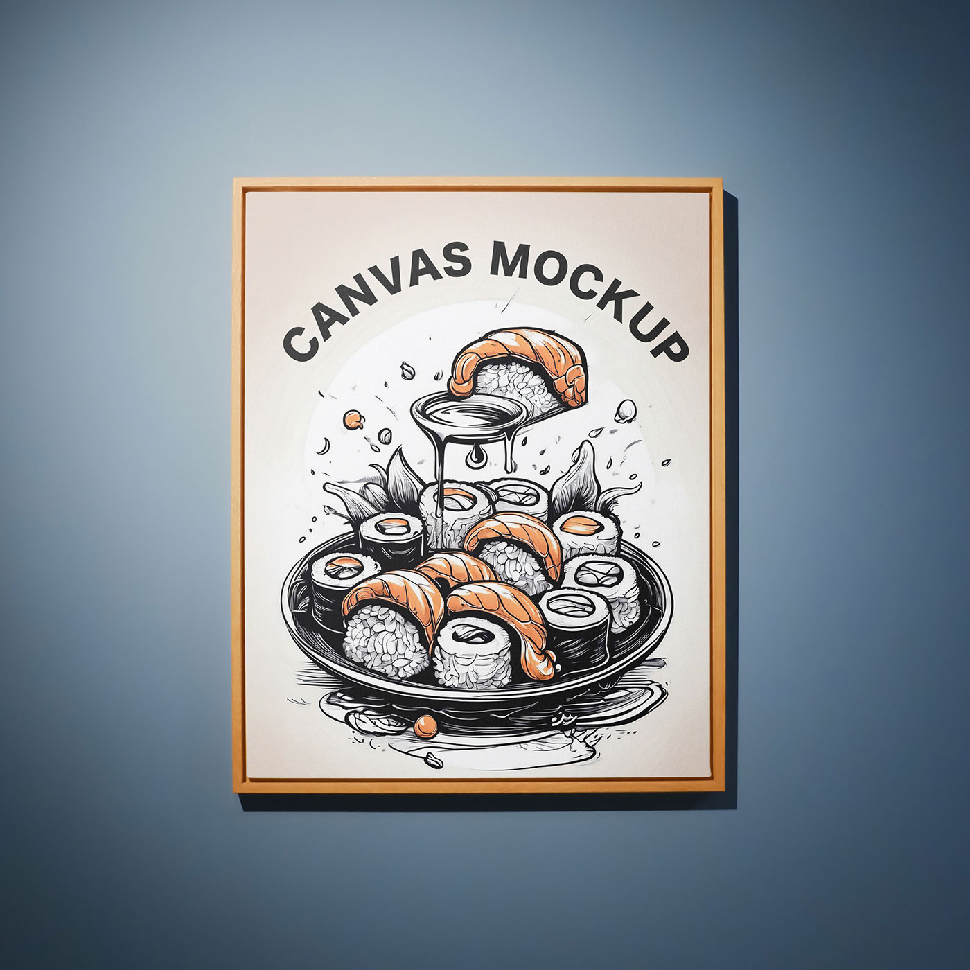 Free Picture Frame in Light Mockup PSD Template