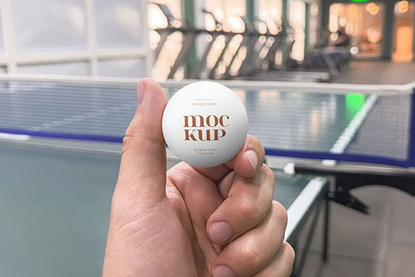 Free Ping Pong Ball Mockup PSD Template