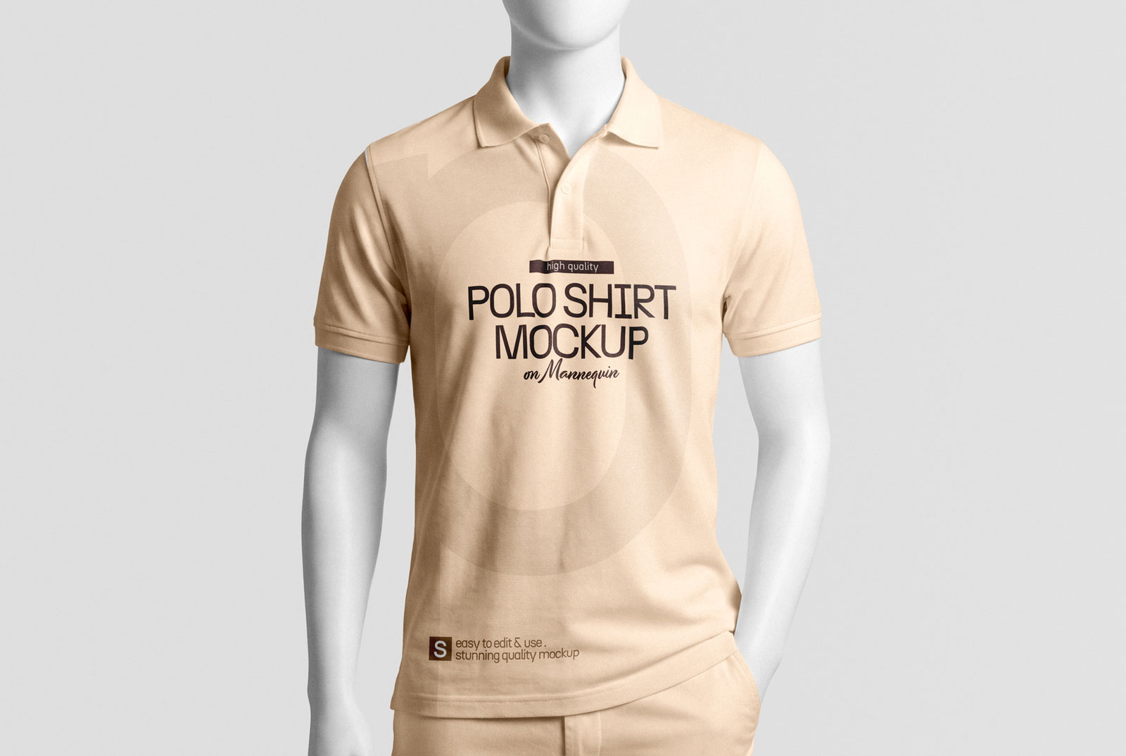 Free Polo Shirt Mockup on Mannequin PSD Template