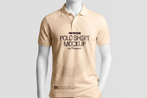 Free Polo Shirt Mockup on Mannequin PSD Template