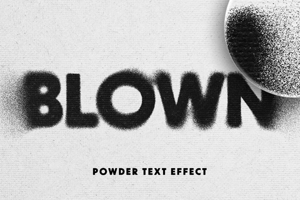Free Powder Text Effect / Logo Mockup PSD Template