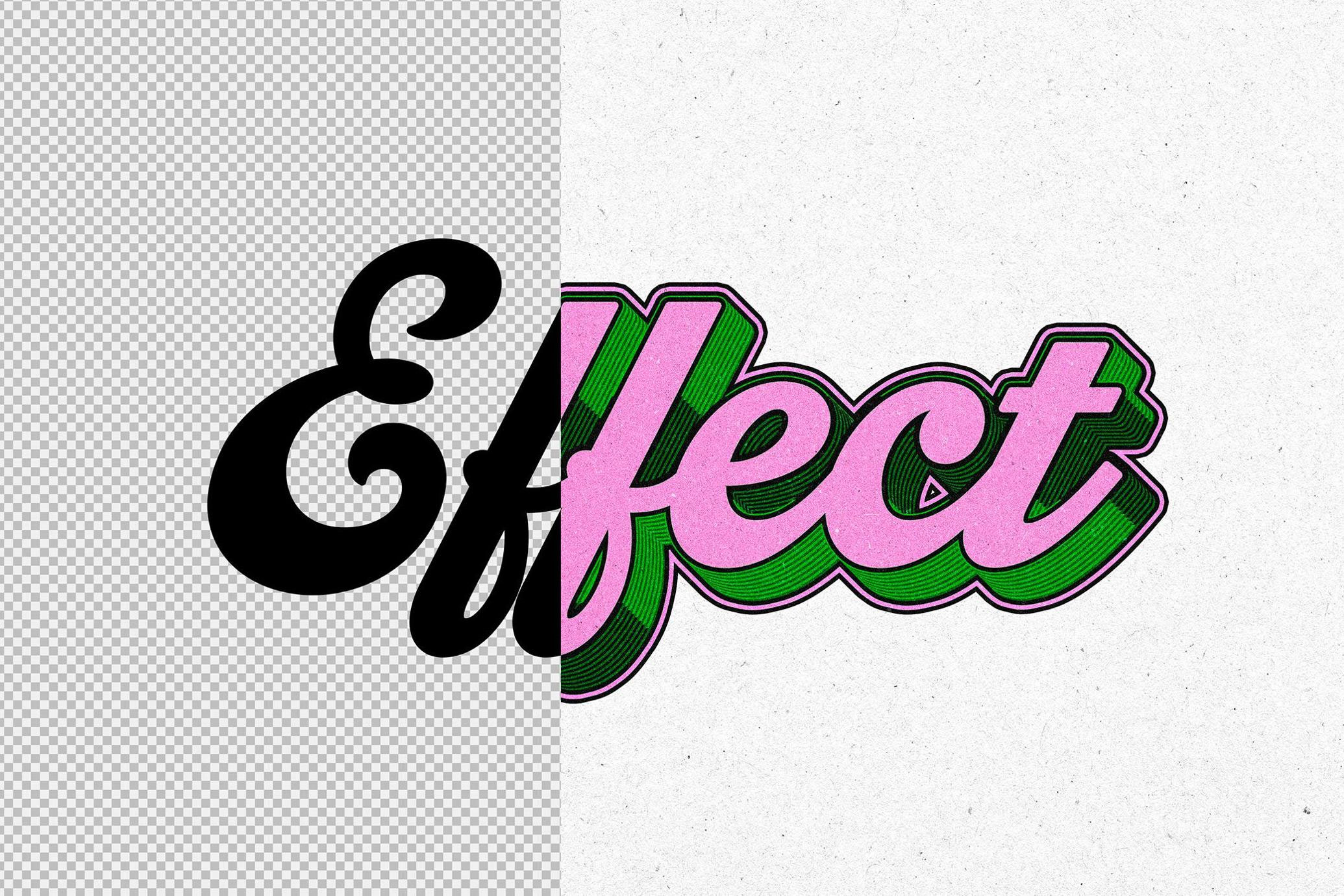Free Retro Comic Text Effect / Logo Mockup PSD Template
