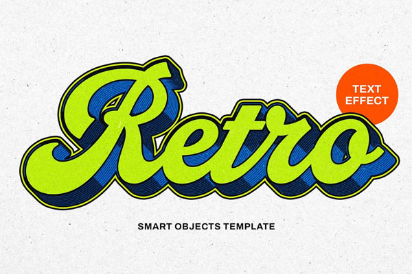 Free Retro Comic Text Effect / Logo Mockup PSD Template