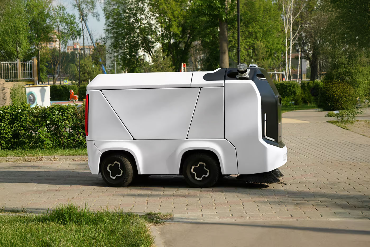 Free Road Sweeper Mockup PSD Template