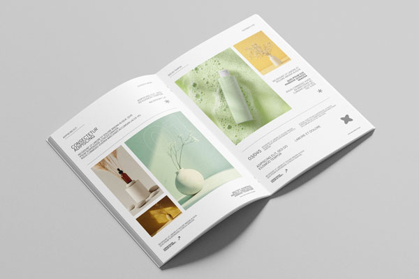Free Saddle Stitch A4 Brochure Mockup PSD Template