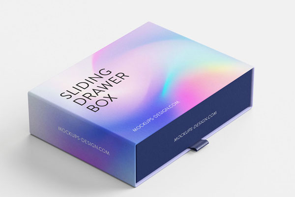Free Sliding Drawer Box Mockup PSD Template