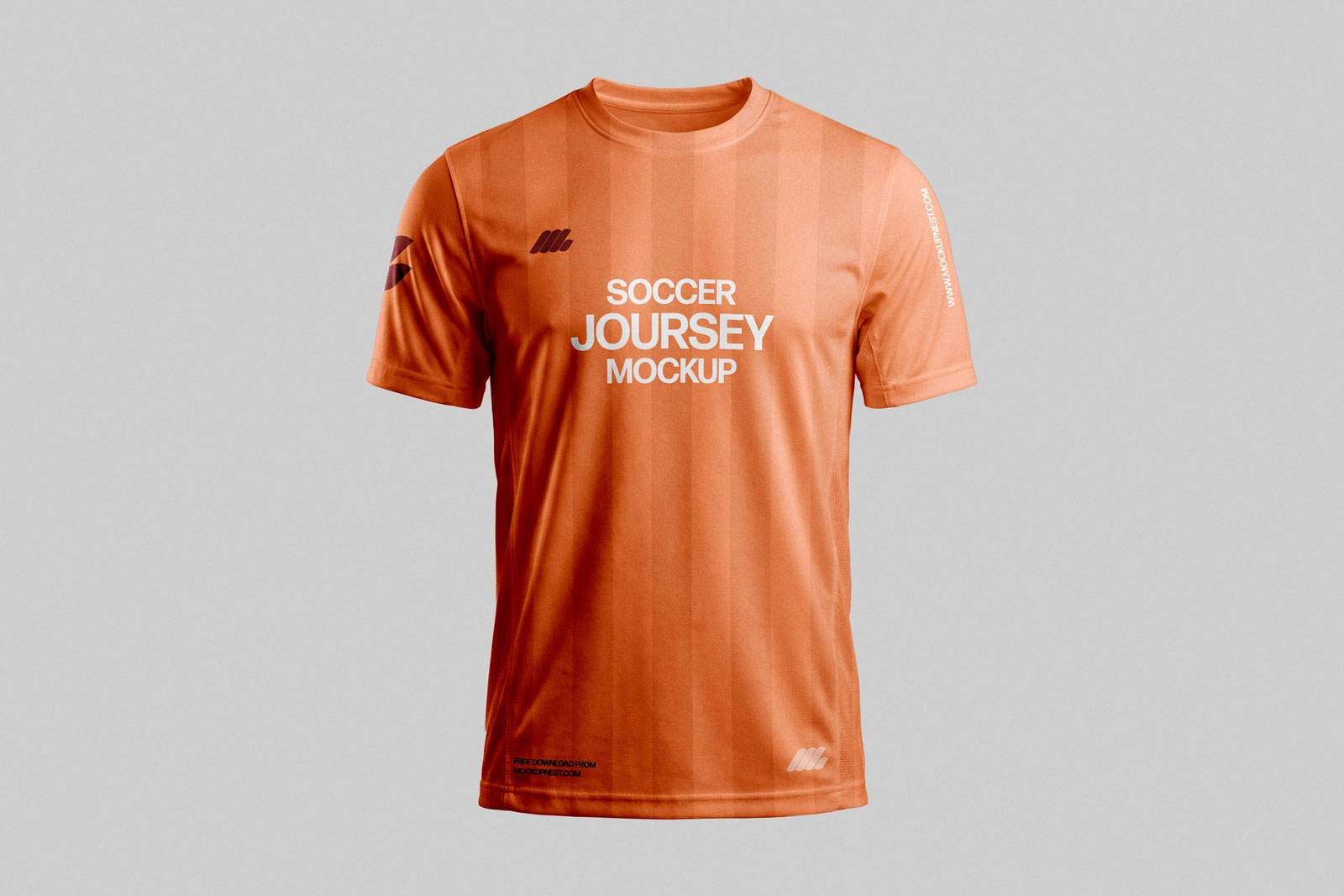 Free Soccer Jersey Mockup Front View PSD Template
