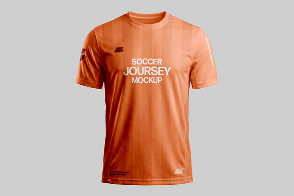 Free Soccer Jersey Mockup Front View PSD Template