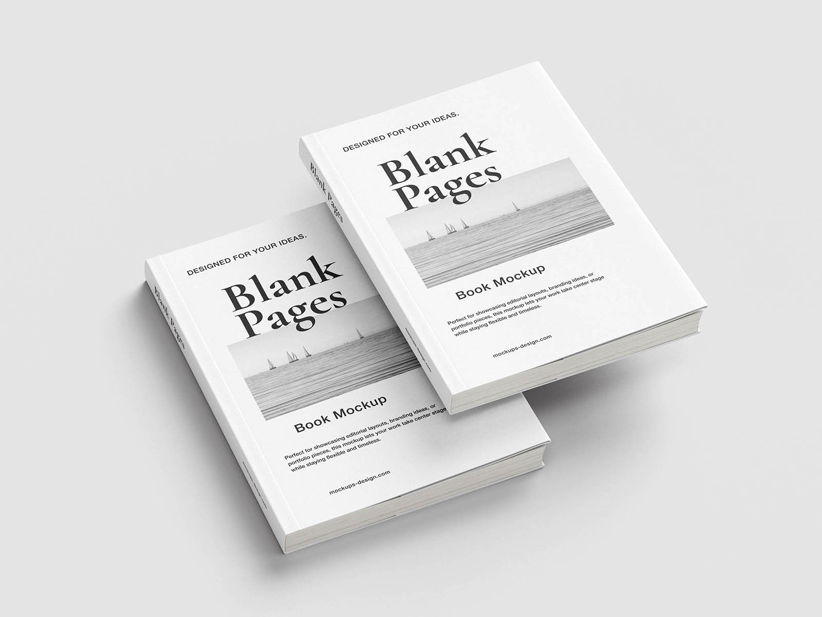Free Softcover Book with Flaps Mockup PSD Template