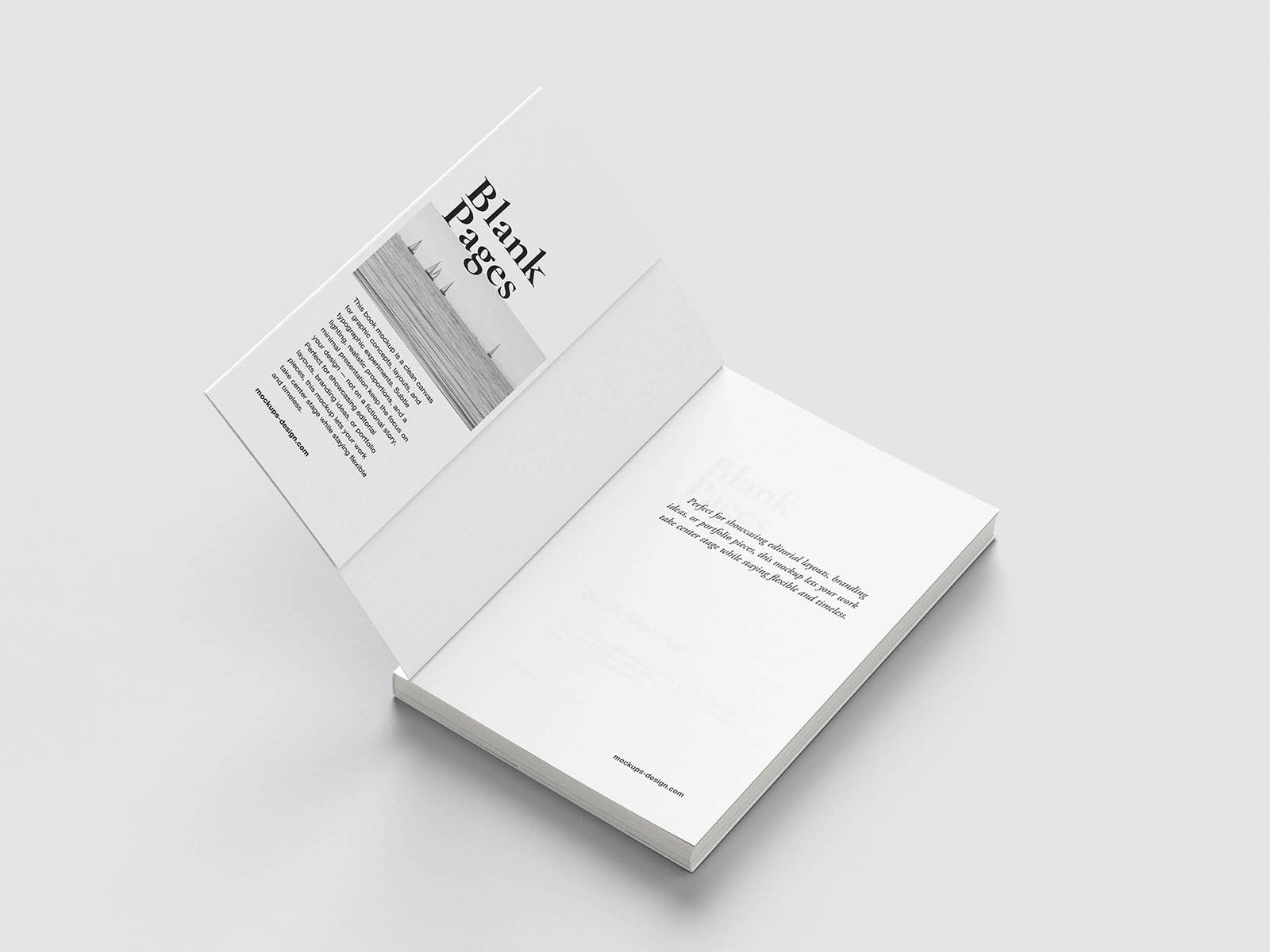 Free Softcover Book with Flaps Mockup PSD Template