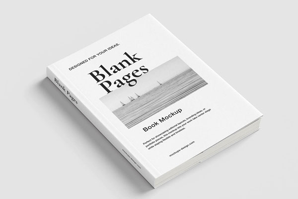 Free Softcover Book with Flaps Mockup PSD Template