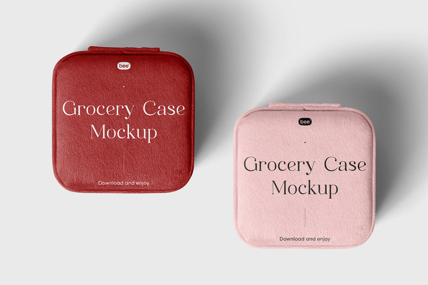 Free Square Fluffy Case Mockups PSD Template