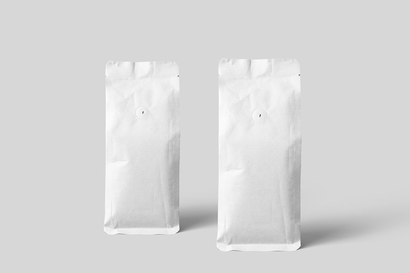 Free Standing Coffee Bag Mockups PSD Template