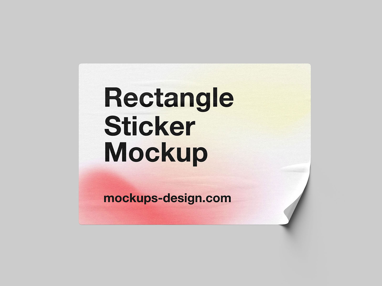 Free Sticker Mockups Collection Rectangle PSD Template