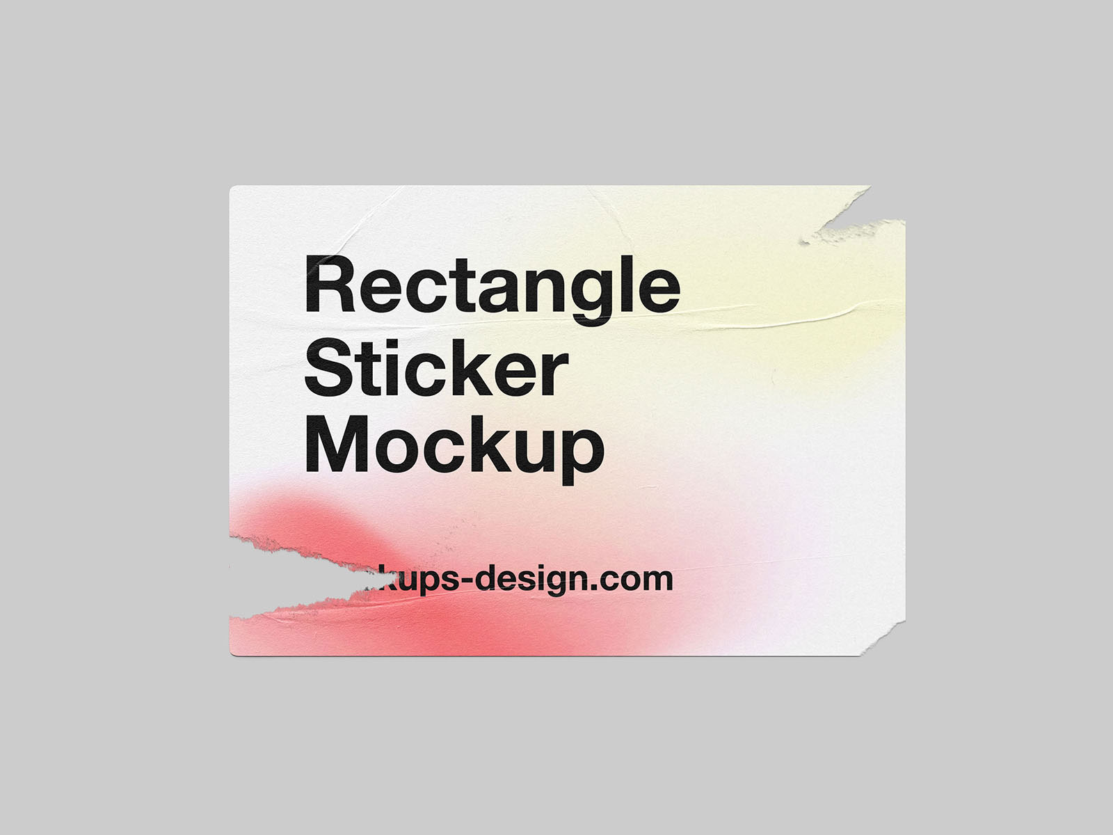Free Sticker Mockups Collection Rectangle PSD Template
