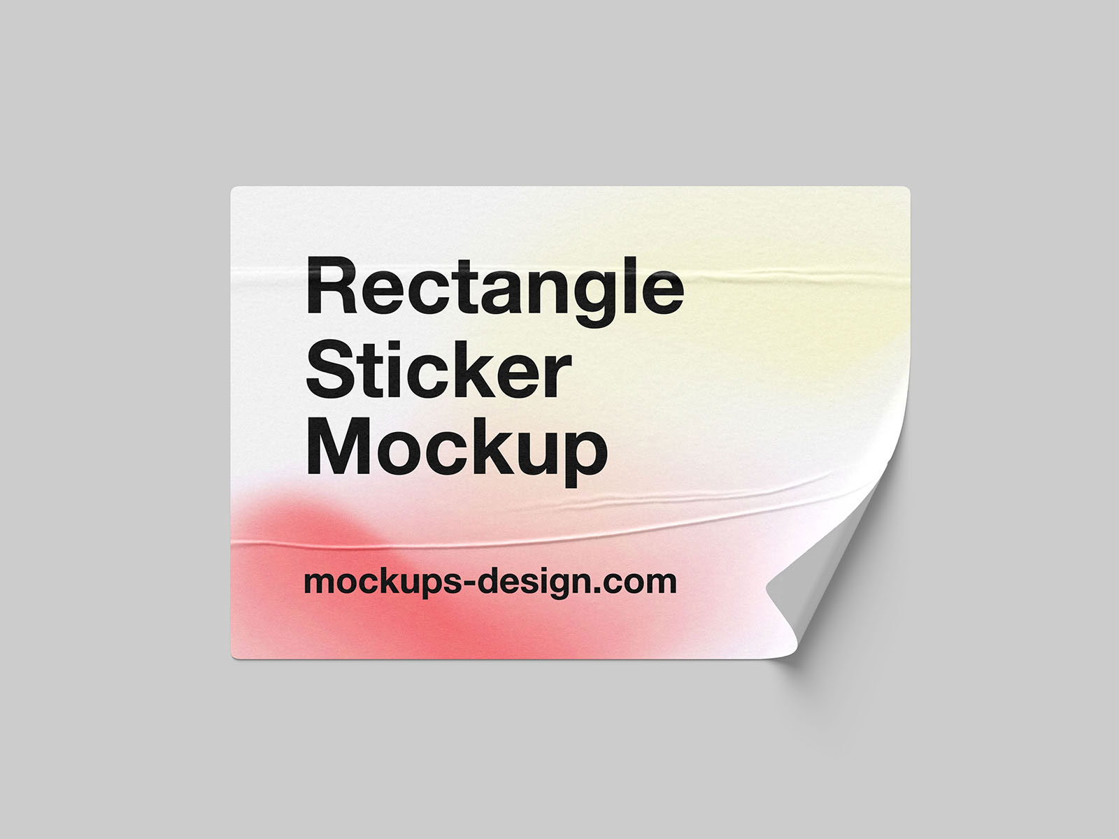 Free Sticker Mockups Collection Rectangle PSD Template
