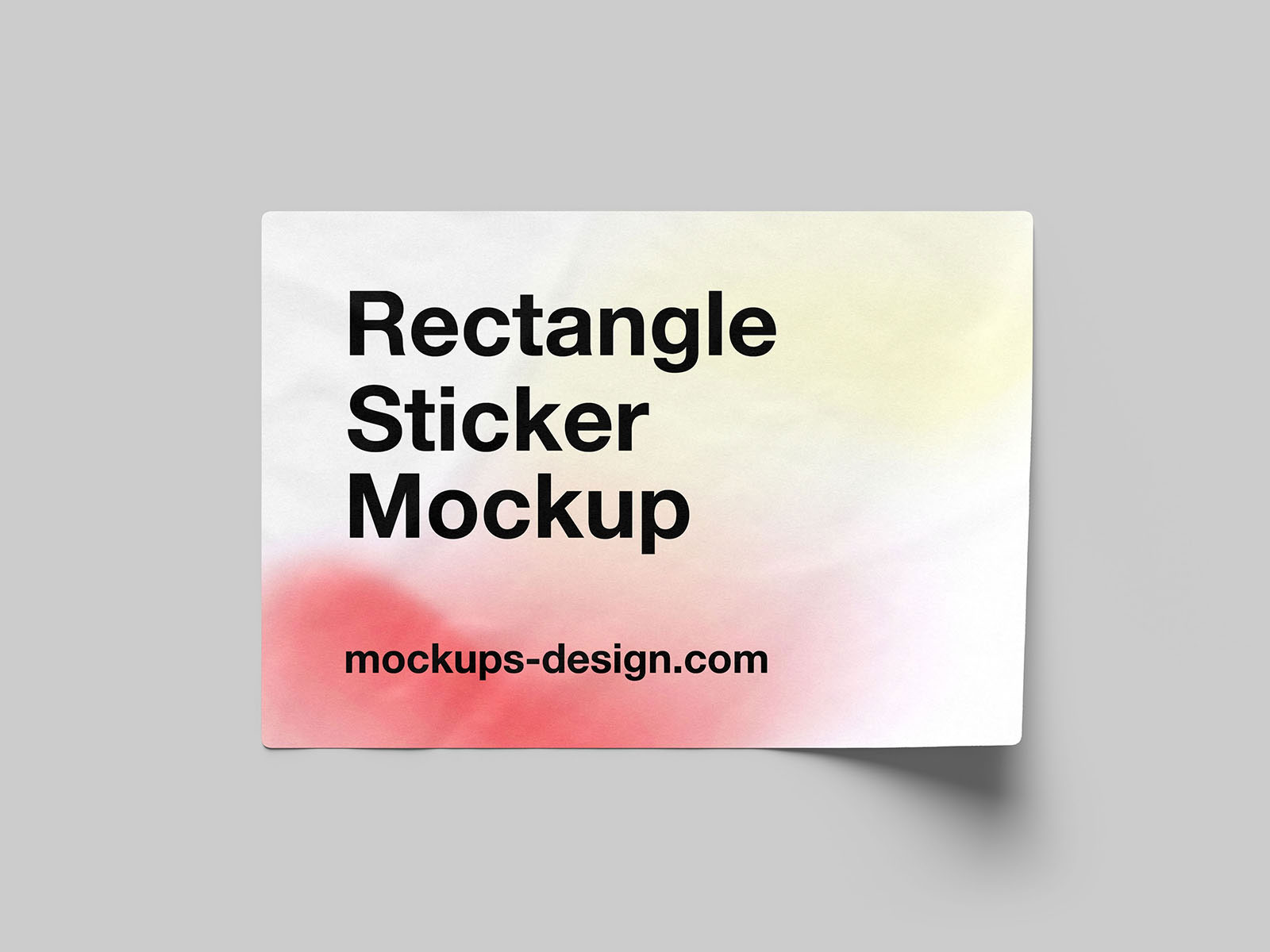 Free Sticker Mockups Collection Rectangle PSD Template