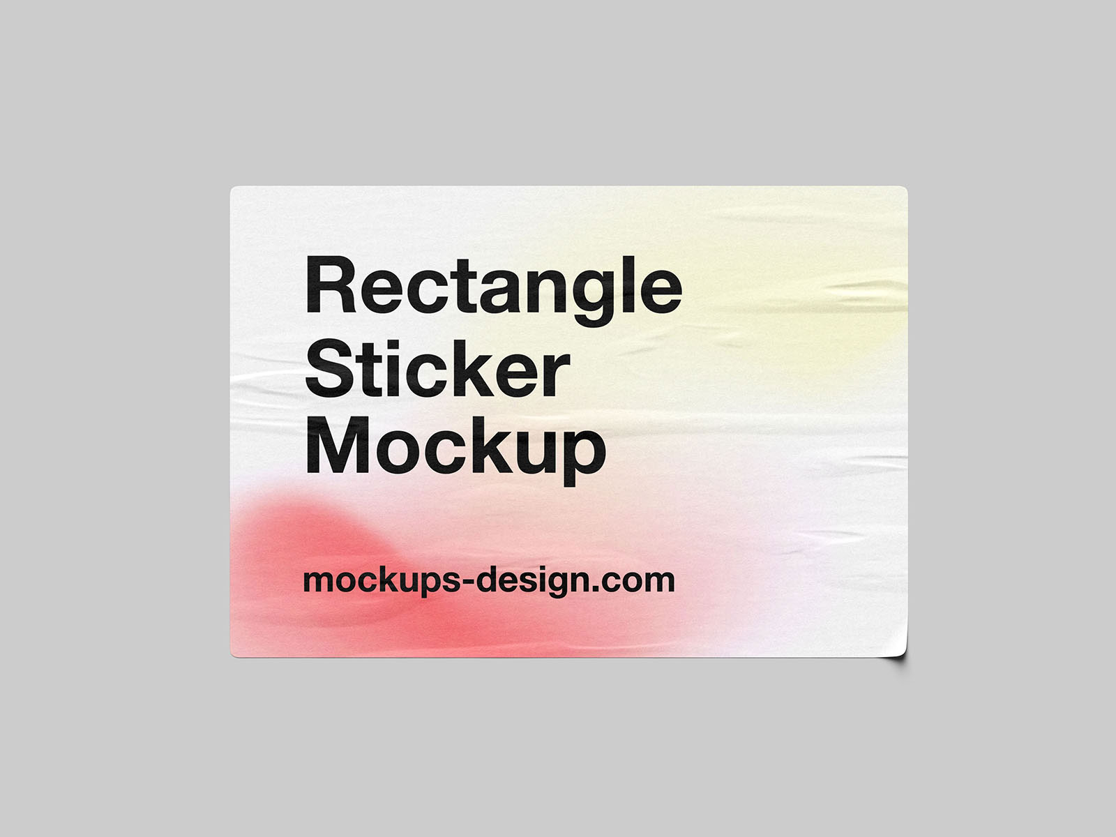 Free Sticker Mockups Collection Rectangle PSD Template